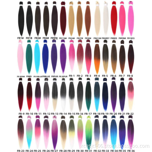 Wholesale Synthetic Braiding Single colorJumbo Braiding Hair Extensions Braiding Hair 24 Inch Synthetic Hair for Women
